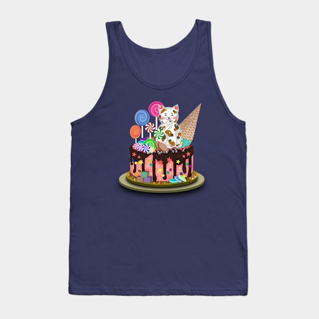 Birthday cake - Happy birthday for the loved one Tank Top by Athikan